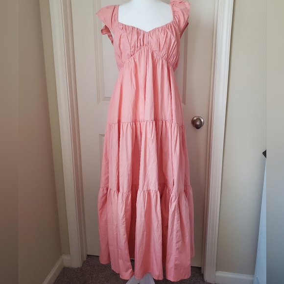 Abercrombie & Fitch Dresses & Skirts - 🎉Prior HP🎉Smocked Tiered Drama Ruffle Flutter Sleeve Midi Maxi Dress